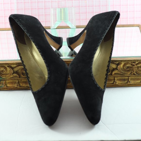 Davids Black Suede Pumps - Picture 9 of 16